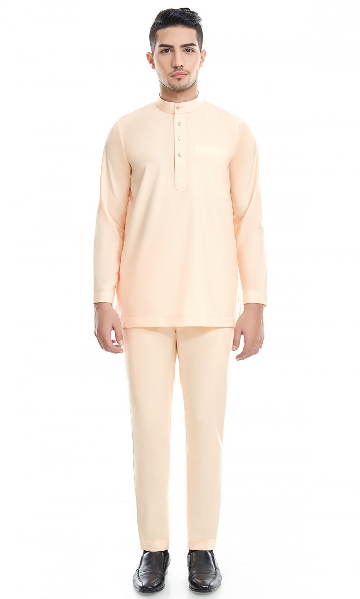 Fahaad Baju Melayu in Light Apricot
